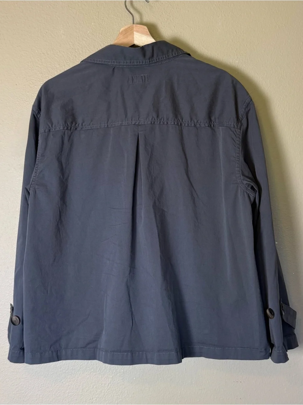 Pact Grey Boulevard Brush Twill Double Breasted Pea Coat Large